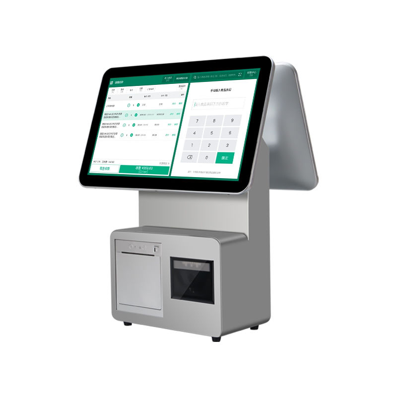 15,6 inch POS-kassa met dubbel scherm, I3-processor, 4+64GB, Retail POS-systeem, Supermarkt POS-terminal