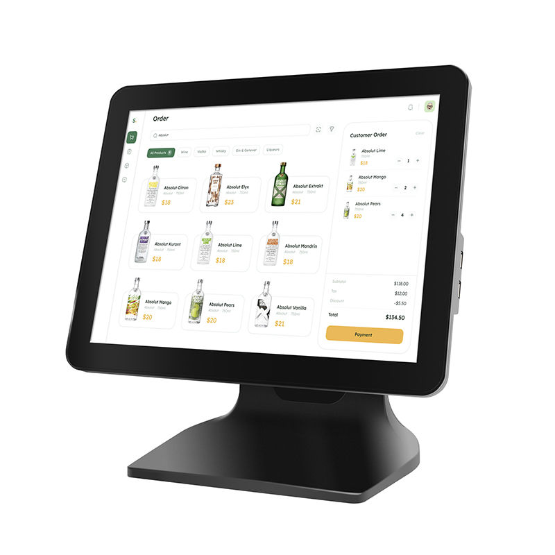 15,6" 8+256GB Grote Geheugen Pos Kassa 1080P Win10 Touchscreen POS Machine met Klantendisplay