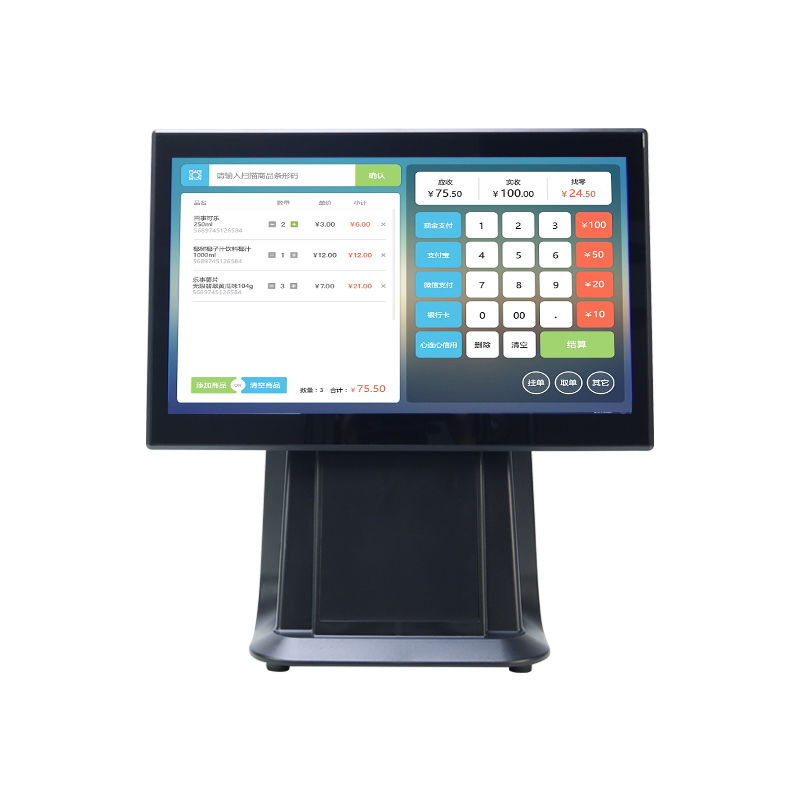 High Performance 15.6" I3 Processor Touchscreen Pos All-in-One Supermarkt Retail POS Machine met Klantendisplay