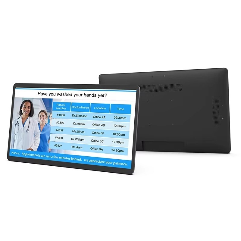wandgemonteerde 24-inch Android 12 tabletcomputer pc POE NFC LCD touchscreen commerciële display digitale signage reclame videospeler