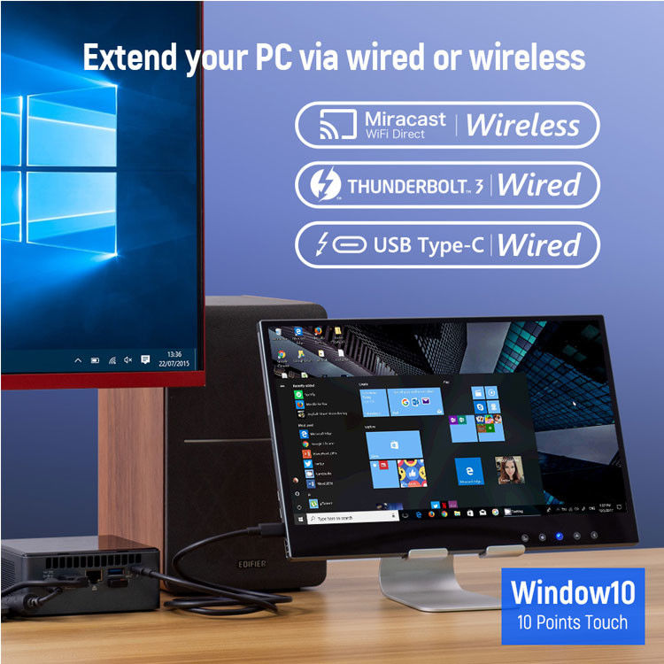 Hopestar 15,6-inch Ultra-Slim Full HD IPS Touch Screen Monitor voor commercieel en industrieel gebruik