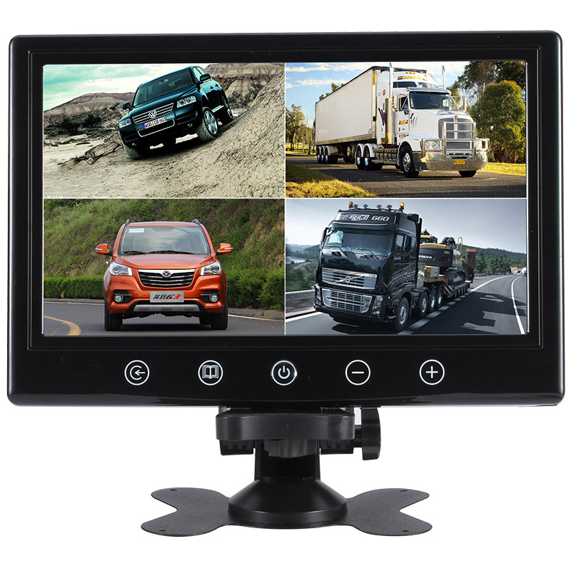 4 de video's voeren 9 de Monitor 1024X600 van de Duim5ms LCD Auto voor Busvrachtwagen in