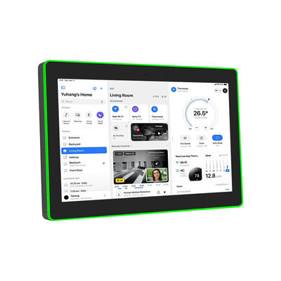 13.3 inch muur gemonteerde conferentieruimte tablet NFC/RFID POE commerciële Android tablet omringend led licht